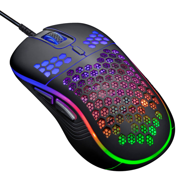 RACEN RGB ゲーミングマウス LT （ブラック） [CRC-GMRGB02BK]