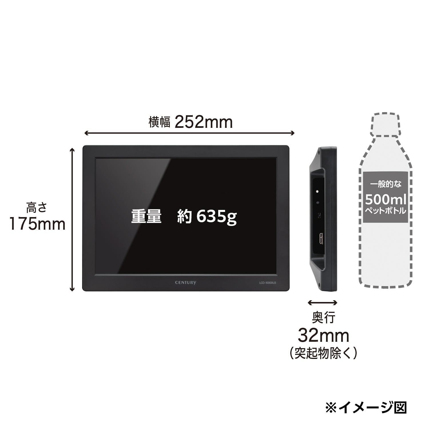 販売終了】 10.1インチUSB接続サブモニター plus one (LCD