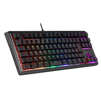 RACEN メンブレンゲーミングキーボードTKL（91キー）ブラック  [CRC-GMBKRGB02]