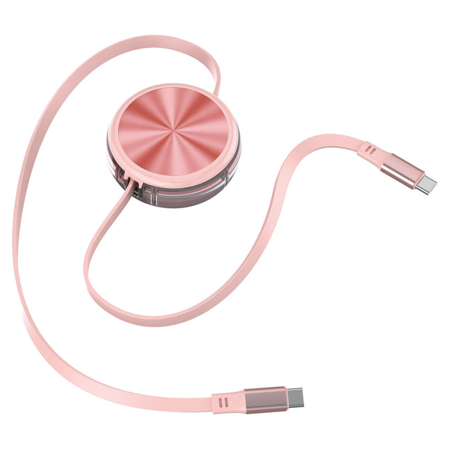 ALL CANDY「 BaumCable 」（TypeC-TypeC）充電用USBケーブル（ベビーピンク）[ AC-CCR-CC75PK ]