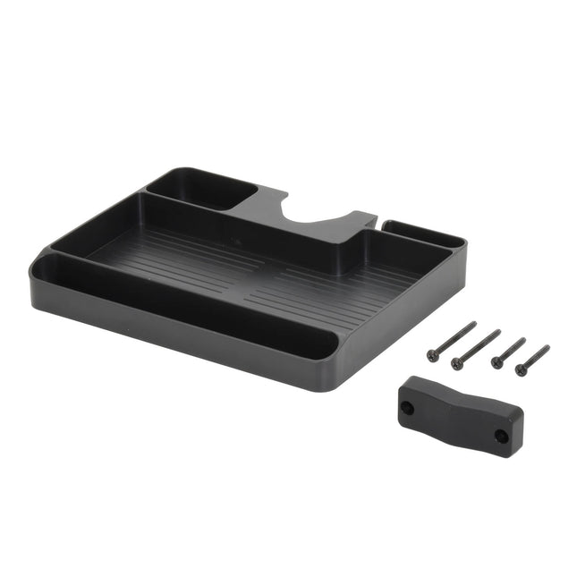 ポールマウント・ストレージシェルフ（モニターアーム支柱取付型トレイ）［CGMA-OP9］