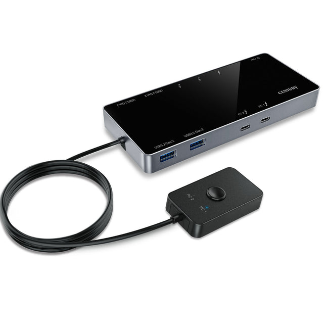 TB4 KVM Dock PD60W （Thunderbolt™4接続 PC x2台 切替器）　[CKVMTB4UP60]