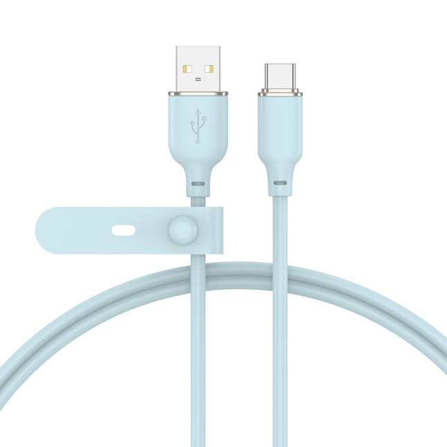 ALL CANDY「 MousseCable 3A 」（TypeC-TypeA）充電用USBケーブル（アリスブルー）　[ AC-CC-JD30A12BL ]