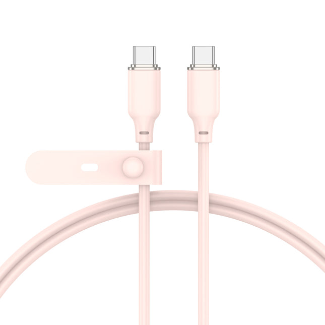 ALL CANDY「 MousseCable 60W 」（TypeC-TypeC）充電用USBケーブル（ベビーピンク）　[ AC-CC-JD60W12PK ]