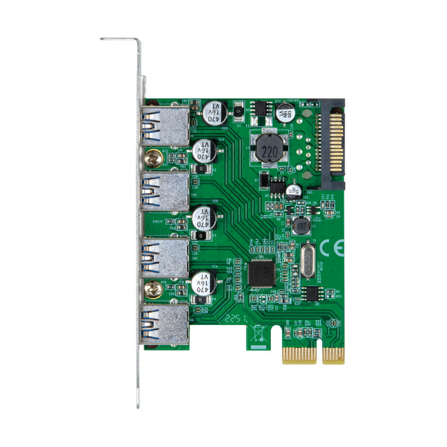 ポートを増やしタイ USB 5Gbps ×4ポート増設 PCI Express ×1接続 インターフェイスカード  ［CIF-USB5G4P］