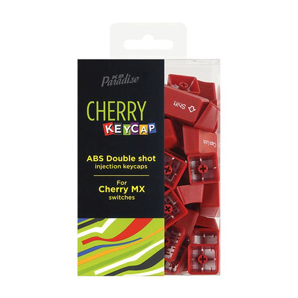 CHERRY MX軸 104英語キーボード用 2色成型カラーキーキャップ レッド [CK-104RD/E]