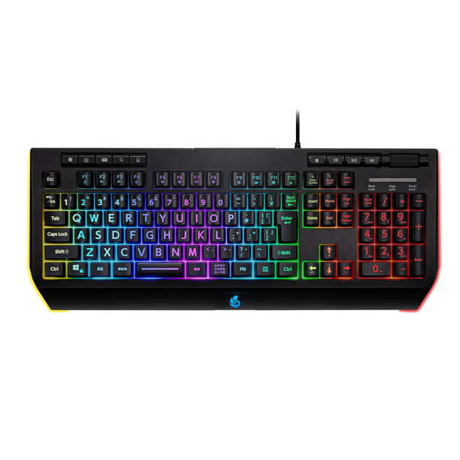 RACEN メンブレンゲーミングキーボード [CRC-GMBKRGB01]