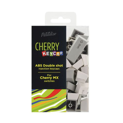 CHERRY MX軸 104英語キーボード用 2色成型カラーキーキャップ （Cubicプロファイル / Grey+White カラー） [CK-104GW-C/E]