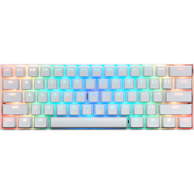 RACEN RGBメカニカルキーボード （ 61キー/US配列/Gateron赤軸 ）ホワイト [CRC-GKBRGB01WT]