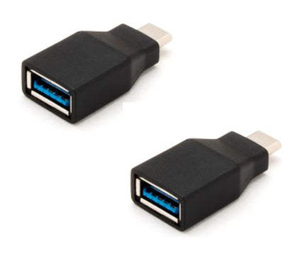 【2個セット】USB3.1 Gen.2対応 変換アダプター (コネクタ形状：Type-C/オス-Type-A/メス)